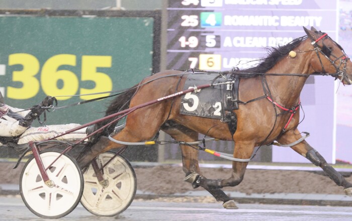 A Clean Deal (Doug McNair) won the first of two OSS Gold Series events for 3-year-old pacing fillies on Saturday (May 23) at Woodbine Mohawk Park.